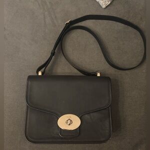 Vintage Coach black leather crossbody/shoulder bag